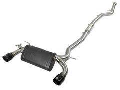 عادم aFe MACH Force-Xp 3in 304 SS Cat-Back مع أطراف سوداء 12-15 BMW 335i (F30) L6 3.0L (t) N55