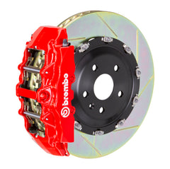 Brembo 09-16 Genesis Coupe 2.0T/3.8 أمامي GT BBK 6 مكابس مصبوبة 365x34 2 قطعة دوار مشقوق النوع 1-أحمر
