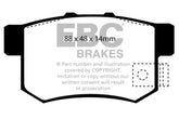 EBC 01-03 Acura CL 3.2 Redstuff Rear Brake Pads