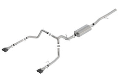 عادم Borla 19 Chevrolet Silverado/GMC Sierra 1500 6.2L SS Touring Catback - أطراف كروم أسود