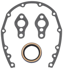 طقم غطاء توقيت وختم الزيت من Edelbrock SBC