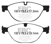 EBC 13+ Jaguar F-Type (Cast Iron Only) 3.0 Supercharged (380) Perf Pkg Yellowstuff Front Brake Pads
