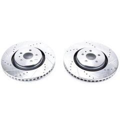 Power Stop 15-18 Ford Edge Front Evolution Drilled & Slotted Rotors - Pair