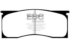 EBC 65-69 Dodge Dart 2.8 Yellowstuff Front Brake Pads