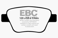 وسادات الفرامل الخلفية Greenstuff EBC 10-13 Audi A3 2.0 Turbo (فرجار خلفي من Bosch)