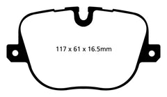 وسادات الفرامل الخلفية من Yellowstuff Supercharged لسيارة Land Rover Range Rover 5.0 EBC 10-12