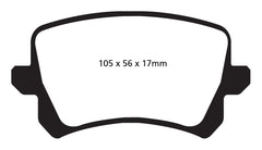 وسادات الفرامل الخلفية EBC 15+ Audi Q3 2.0 Turbo Redstuff