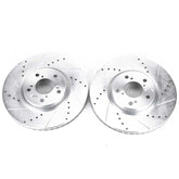Power Stop 07-13 Acura MDX Front Evolution Drilled & Slotted Rotors - Pair