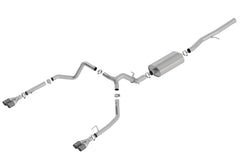 عادم Borla 19 Chevrolet Silverado/GMC Sierra 1500 6.2L SS Touring Catback - أطراف من ألياف الكربون