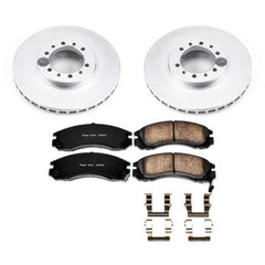 Power Stop 91-96 Mitsubishi Montero Front Z17 Evolution Geomet Coated Brake Kit