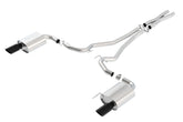 أنبوب Borla Atak S Cat-Back 15-17 Ford Mustang GT 5.0L V8 MT/AT 2.5 بوصة وطرف 4 بوصة (كروم أسود)