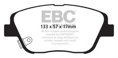 EBC 10-14 Hyundai Sonata 2.0 Turbo Redstuff Front Brake Pads