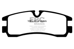 EBC 98-04 Cadillac Seville 4.6 Redstuff Rear Brake Pads