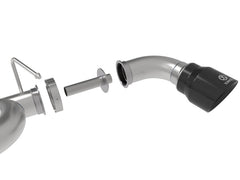 عادم خلفي من نوع aFe Takeda طراز 19-20 Hyundai Veloster N 304SS أسود بطرفين