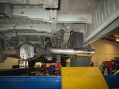 عادم خلفي من سلسلة aFe Vulcan مقاس 3.5 بوصة 409 SS لسيارة Ford Transit V6 سعة 3.5 لتر (TT) موديلات 2013-2019 مع أطراف سوداء