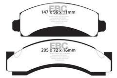 EBC 74-80 Chevrolet C30 (JB8) Greenstuff Front Brake Pads