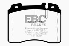 وسادات الفرامل الأمامية Greenstuff لسيارة Mercedes-Benz E420 4.2 موديلات EBC 94-96