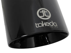 طرف عادم بمشبك من aFe Takeda 409 SS مقاس 2.5 بوصة مدخل / 4.5 بوصة مخرج / 9 بوصة طول - أسود