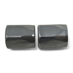 Russell Hose End Socket -8 AN Polished & Gray Anodized (2 Pack)