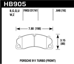 Hawk 17-20 Porsche 911 Front ER-1 Brake Pad Set