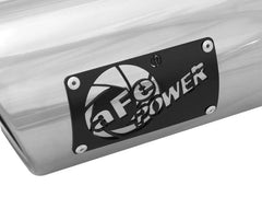 طرف عادم مصقول من الفولاذ المقاوم للصدأ من aFe MACHForce-XP 304 مقاس 3.5 بوصة × 4.5 بوصة للخارج × 12 بوصة للطول بمشبك