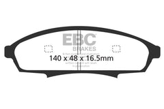 وسادات الفرامل الأمامية من Redstuff لسيارة Buick Regal 2.8 EBC 88-90