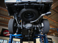 أنبوب عادم خلفي للمحور من سلسلة Apollo GT مقاس 3-1/2 بوصة من مادة SS 409 لسيارة Ford F-250/F-350 موديل 17-20 بأطراف سوداء بدون كاتم صوت