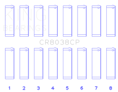 King 03-09 Ford Powerstroke V8 6.0L Diesel (Size +.50mm) Connecting Rod Bearing Set