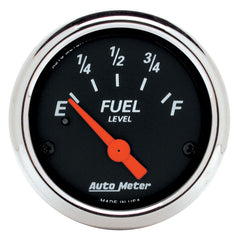Autometer Designer Black 2-1/16in Black Fuel Level Gauge