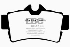 وسادات الفرامل الخلفية Greenstuff لسيارة Ford Mustang 3.8 موديل EBC 94-98