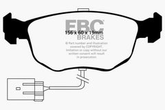 EBC 98-99 Ford Contour 2.5 SVT Greenstuff Front Brake Pads