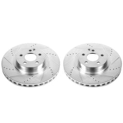 Power Stop 07-08 Mercedes-Benz CL550 Front Evolution Drilled & Slotted Rotors - Pair