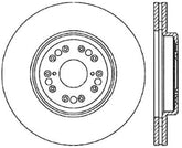 StopTech Sport Slotted (CRYO) 95-00 Lexus LS Front Right Rotor