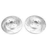 Power Stop 2018 Hyundai Accent Front Evolution Drilled & Slotted Rotors - Pair