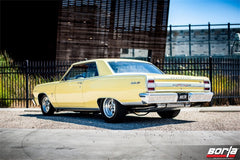 كاتم صوت العادم من Borla 11-15 Chevy Camaro بيضاوي من الفولاذ المقاوم للصدأ من النوع S مقاس 2.5 بوصة مع مدخل/مخرج