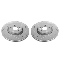 Power Stop 12-18 Volvo S60 Front Evolution Drilled & Slotted Rotors - Pair