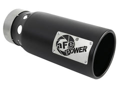 aFe SATURN 4S 4in SS Intercooled Exhaust Tip - أسود 4in In x 5in Out x 12in L Bolt-On