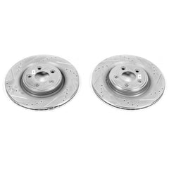 Power Stop 06-08 Jaguar S-Type Rear Evolution Drilled & Slotted Rotors - Pair