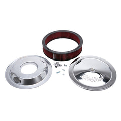 منظف الهواء من شركة Edelbrock Pro-Flo Series Round مقاس 14 بوصة بعنصر قماشي من الكروم