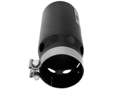 aFe SATURN 4S 4in SS Intercooled Exhaust Tip - أسود 4in In x 5in Out x 12in L Bolt-On