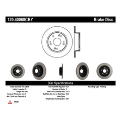 Stoptech 08-10 Honda Accord EX/EX-L/LX/LX-P/LX+ Rear Perf CRYO Rotor