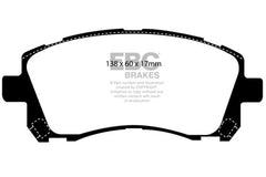 وسادات الفرامل الأمامية Greenstuff لسيارة Subaru Forester 2.5 EBC 98-02