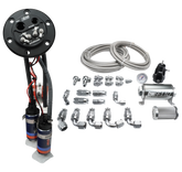 Deatschwerks X2 Series Fuel Pump Hanger w/ Dual DW420 Pumps/PTFE Plumbing kit for 92-00 Honda Civic