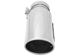 طرف عادم مصقول من الفولاذ المقاوم للصدأ من aFe MACHForce-XP 304 مقاس 3.5 بوصة × 4.5 بوصة للخارج × 12 بوصة للطول بمشبك