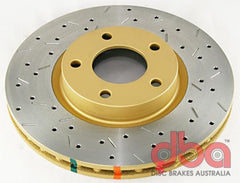 DBA 04-05 Mazda 3 2.3L (exc. MazdaSpeed) Front Drilled & Slotted 4000 Series Rotor