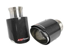 أطراف عادم بديلة من ألياف الكربون مقاس 4-1/2 بوصة من aFe MACH Force-XP - موديلات 15-19 Dodge Charger/Hellcat