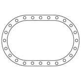 Cometic Fuel Cell .062in Fiber Filler Gasket - 24 Bolt - Oval