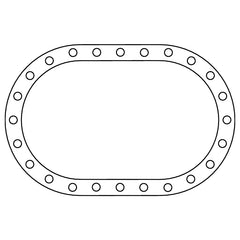 Cometic Fuel Cell .062in Fiber Filler Gasket - 24 Bolt - Oval