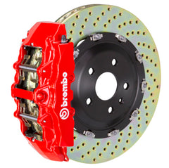 إطارات Brembo 02-07 كوبيه/سبايدر/04-07 GranSport أمامية GT BBK 6 مكبس مصبوب 380x34 دوار مثقوب من قطعتين - أحمر