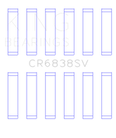 King Ford 276DT/D17TED4/AJD 2.7L V6 (Size +0.10) Rod Bearing Set